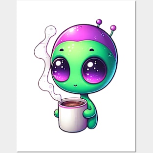 Cute alien Posters and Art